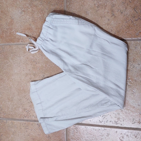 Bandolino "Frida" Linen/Rayon Wide Leg Drawstring Pants - Picture 2 of 4